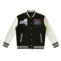 Two-Tone Fleeced Varsity Jacket
