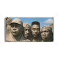 Bronze Sculpture Portrait Vinyl Banner — Outdoor Decorative Art Banner