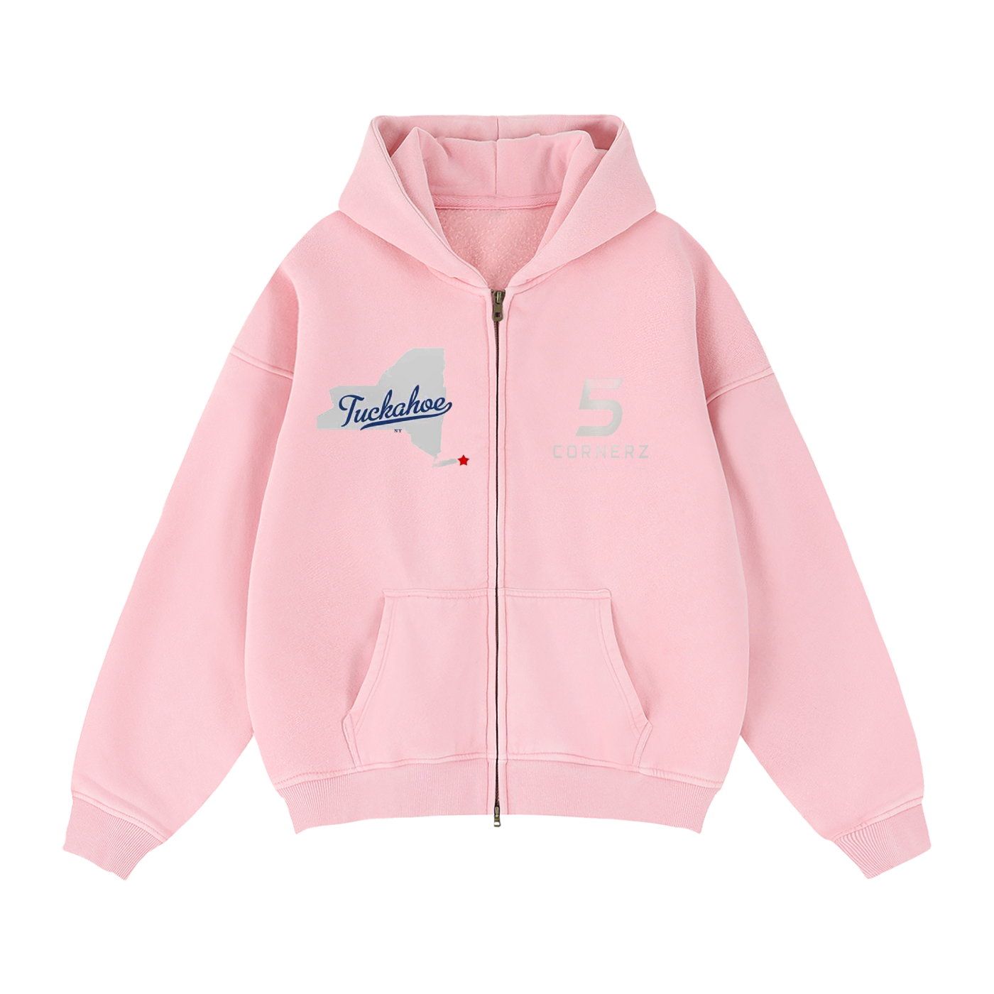 Zip-Through Boxy Fleece Hoodie