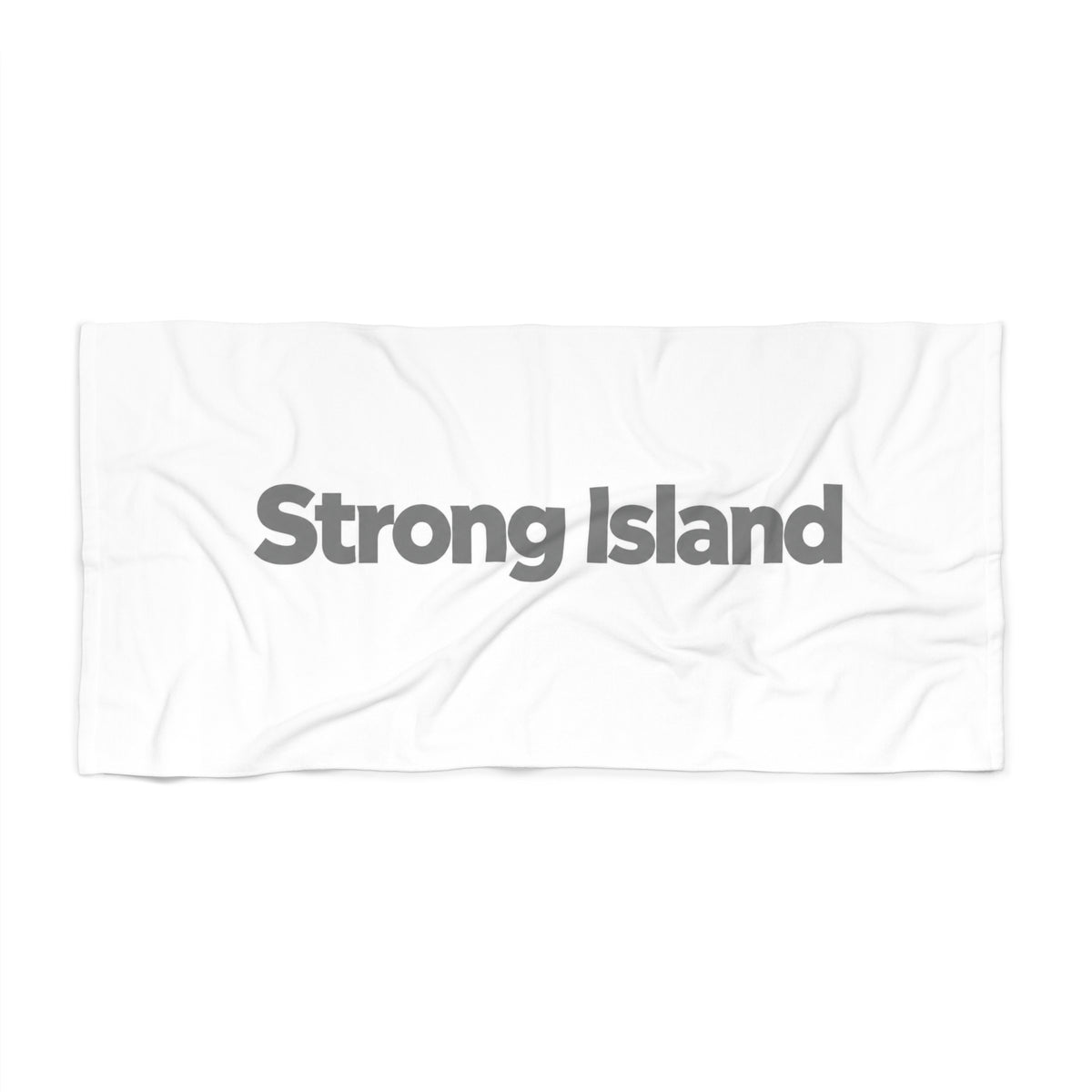 Strong Island Beach Towel – Bold Text Coastal Towel for Beach & Pool