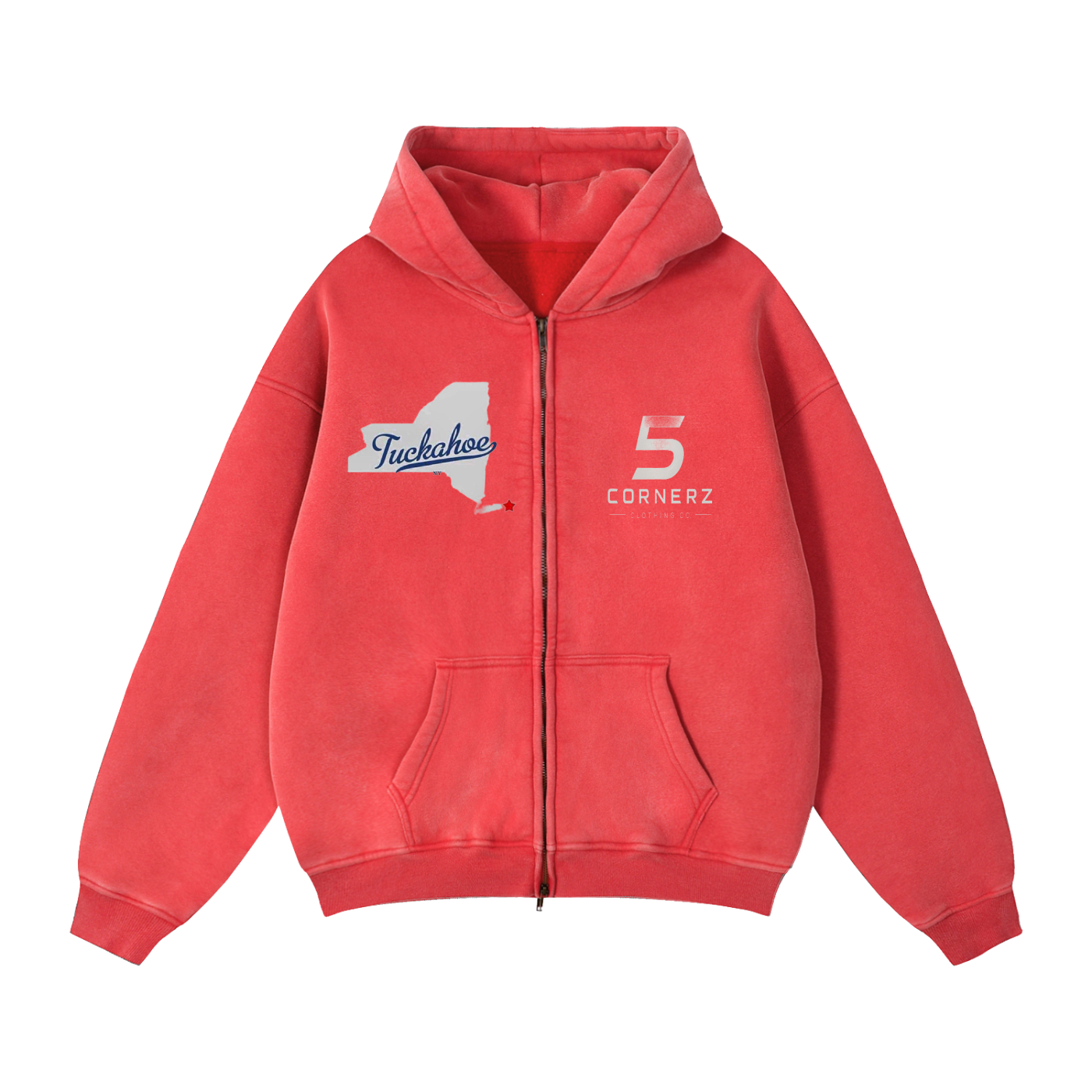 Zip-Through Boxy Fleece Hoodie