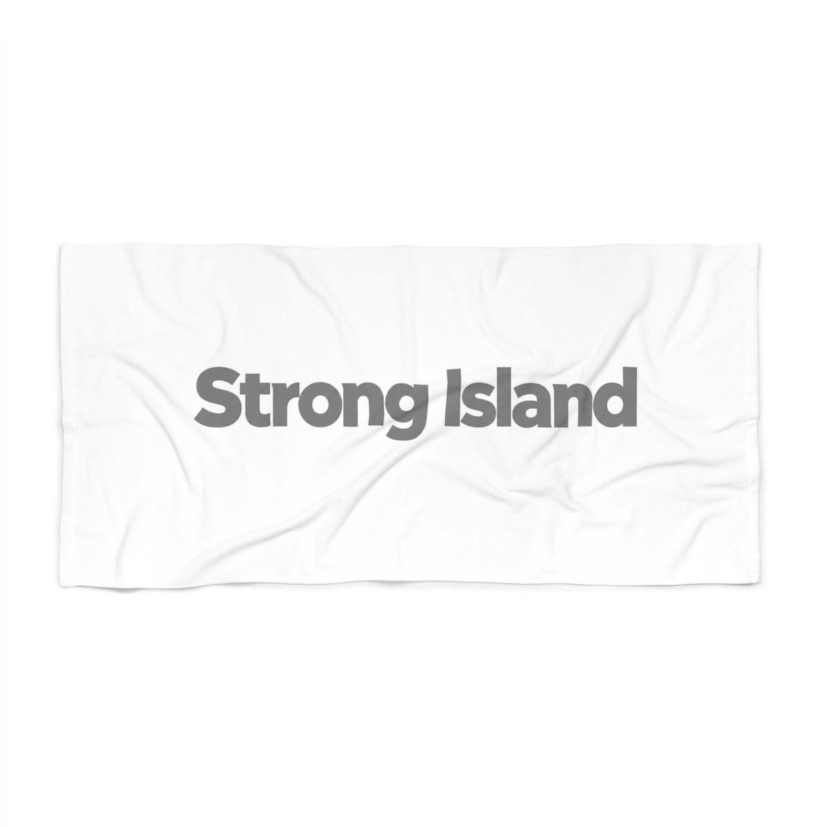 Strong Island Beach Towel – Bold Text Coastal Towel for Beach & Pool