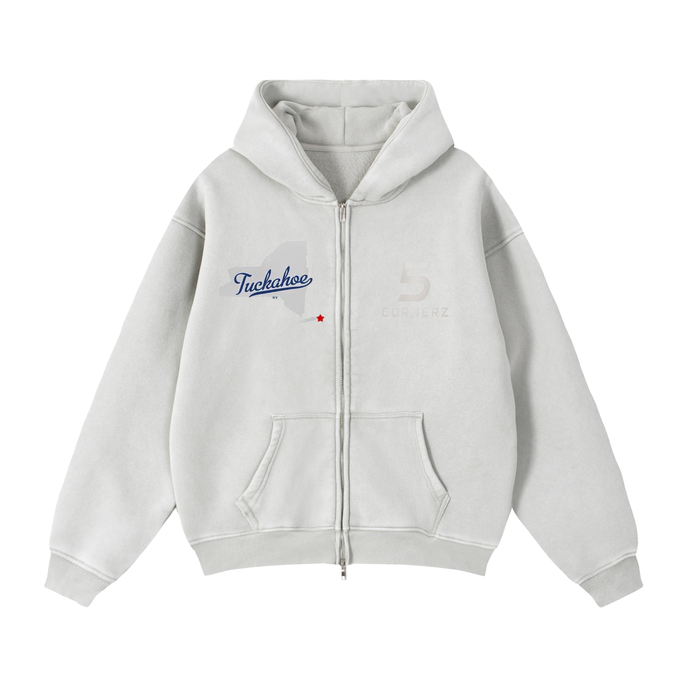 Zip-Through Boxy Fleece Hoodie