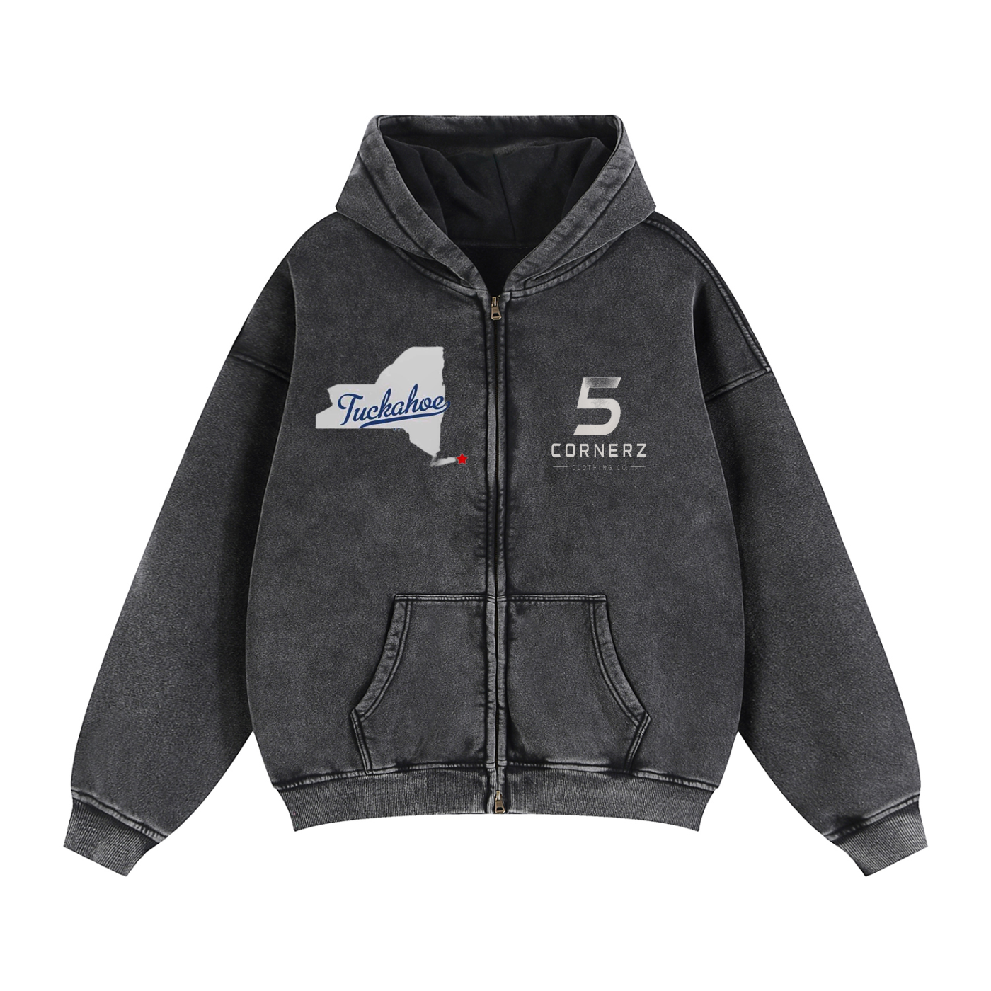 Zip-Through Boxy Fleece Hoodie