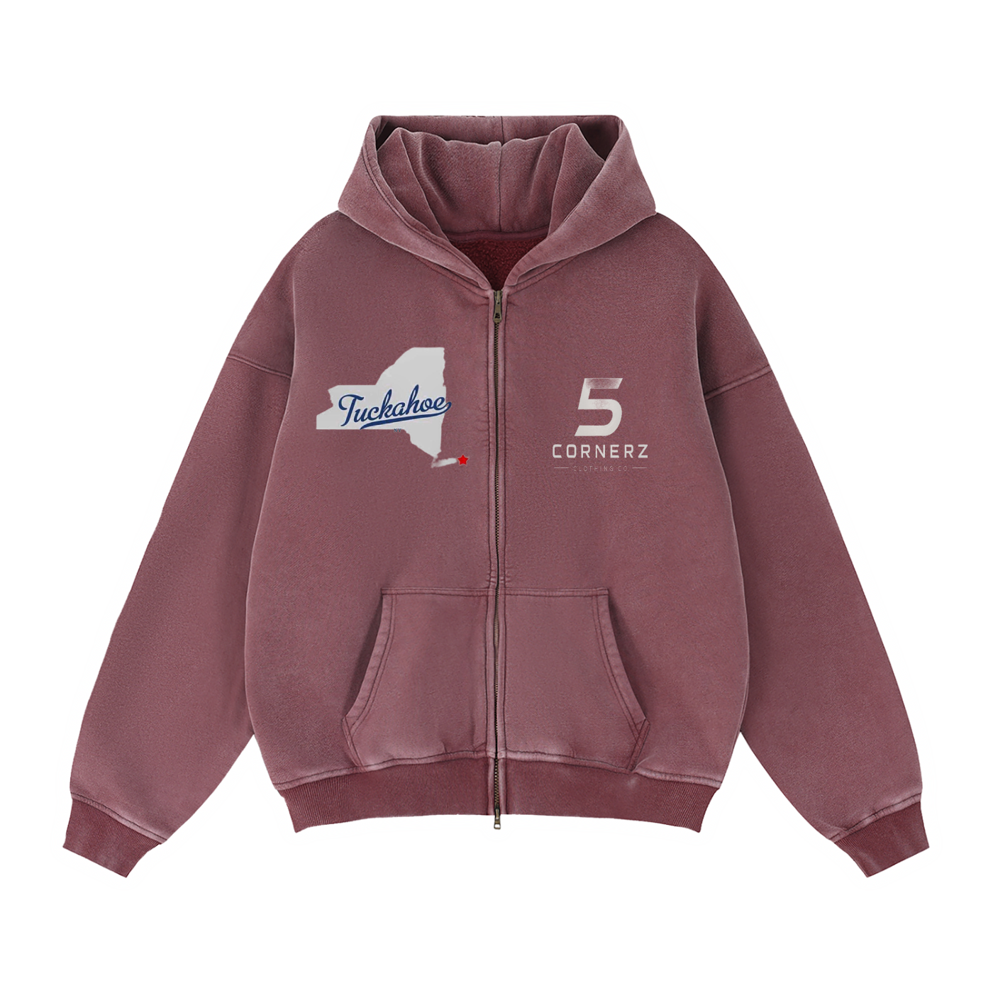 Zip-Through Boxy Fleece Hoodie