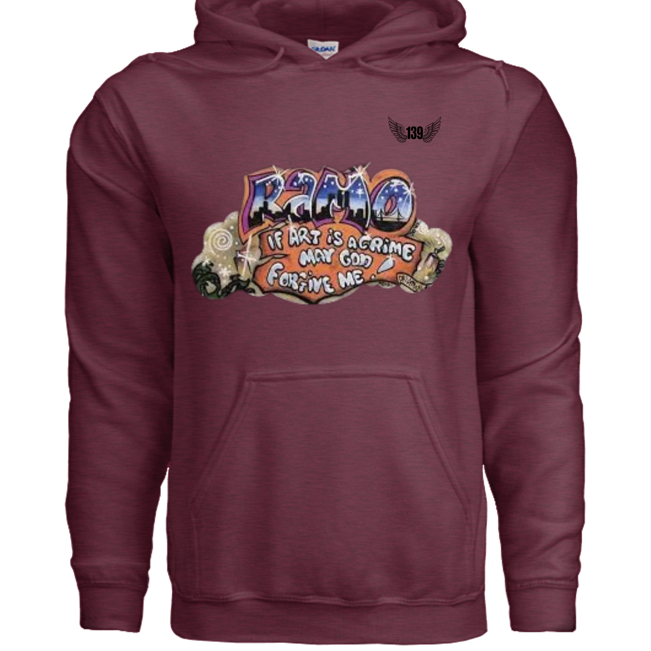 Heather Sport Dark Maroon - G185 - FRONT